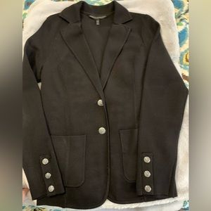 Almost new White House Black Market sweater blazer in black size Small